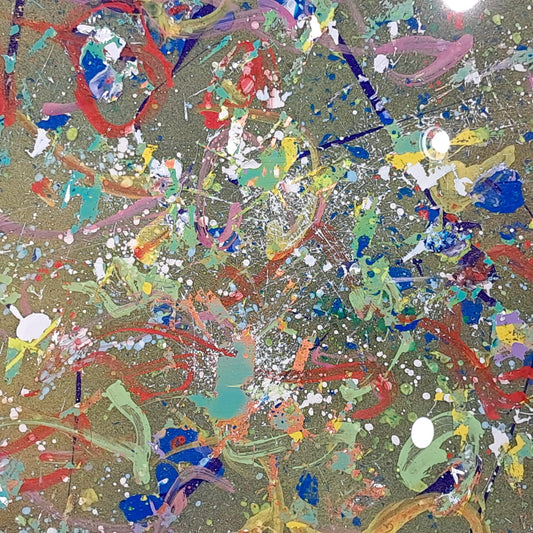Table basse - création sur verre