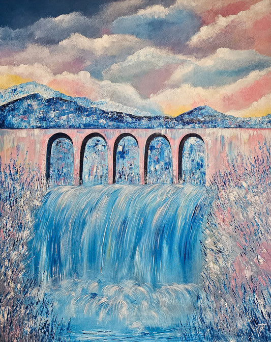 L'eau coule sous le pont
